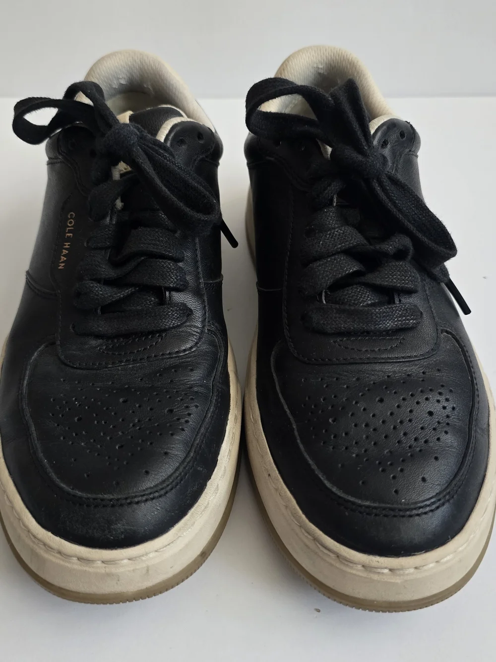 Cole Haan GrandPrø Crossover Black Leather Sneakers Women's Size 7.5 B